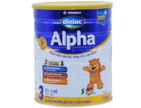 Sản phẩm dinh dưỡng Dielac Alpha 3 hộp thiếc 1.5kg